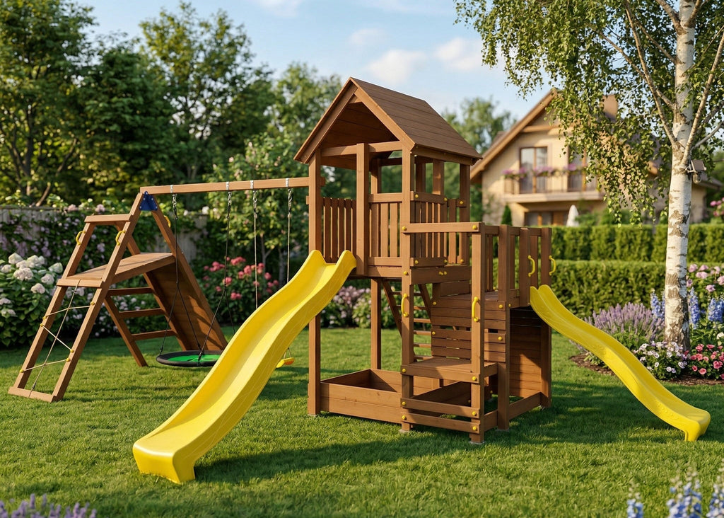 Rotaļu laukums Penthouse ar aktivitāšu moduli