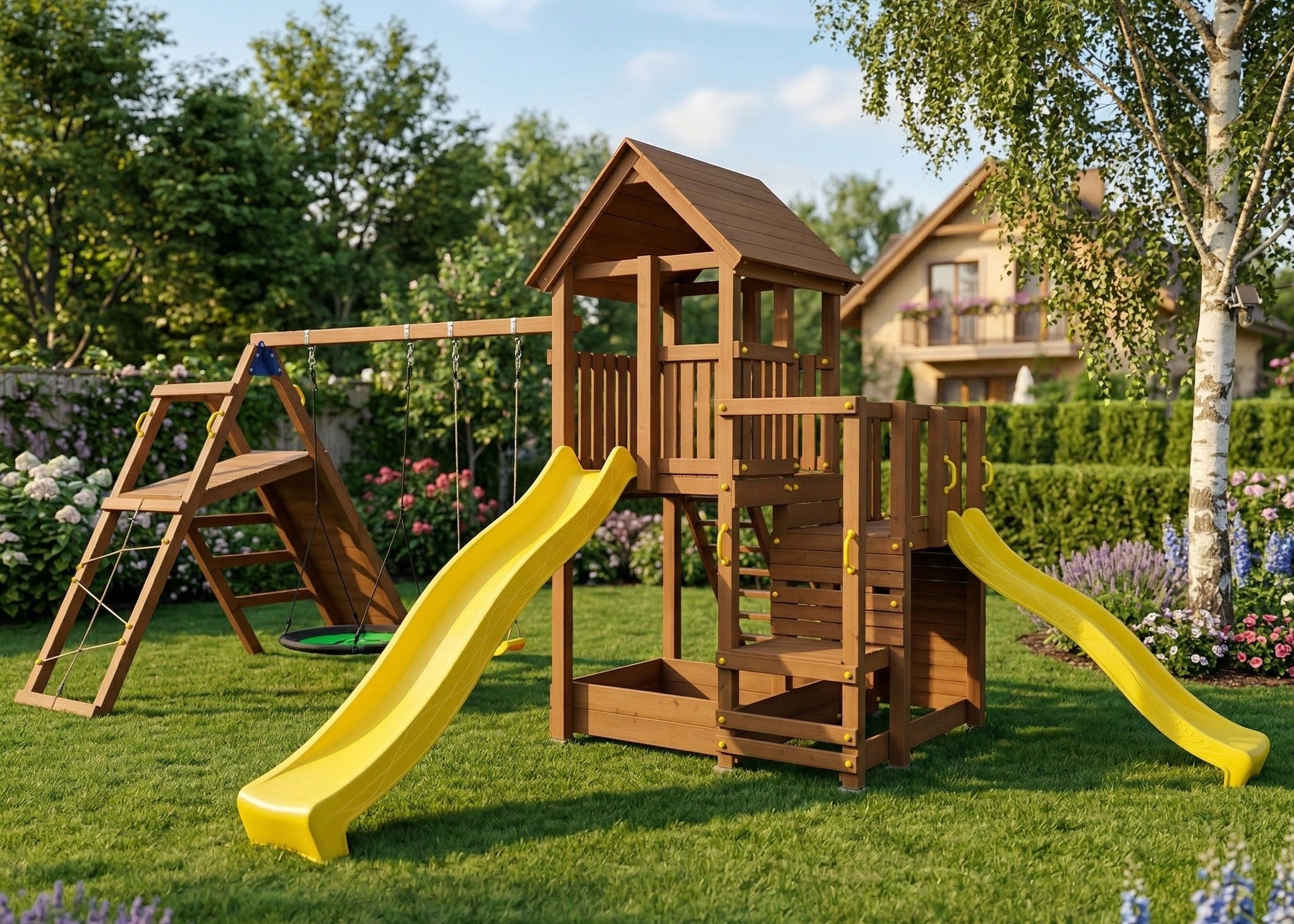 Rotaļu laukums Penthouse ar aktivitāšu moduli